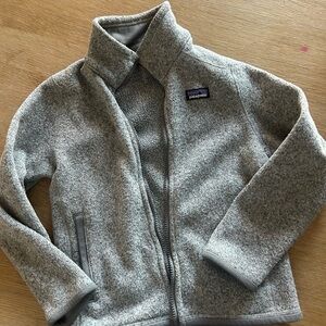 Patagonia Gray Full-Zip Fleece Jacket - Size Youth XS (5-6)